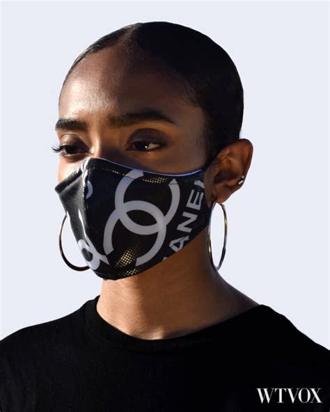 face masks with chanel logo.